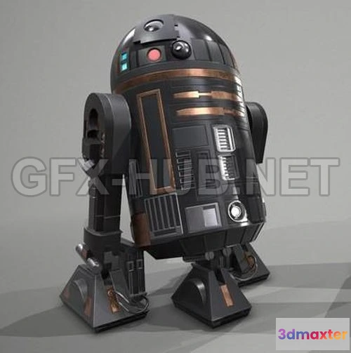 1185652 - PBR Game 3D Model - Imperial Astromech Droid PBR