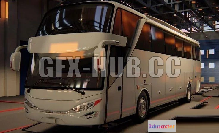 1185672 - PBR Game 3D Model - Indonesian Bus AdiPutro JetBus