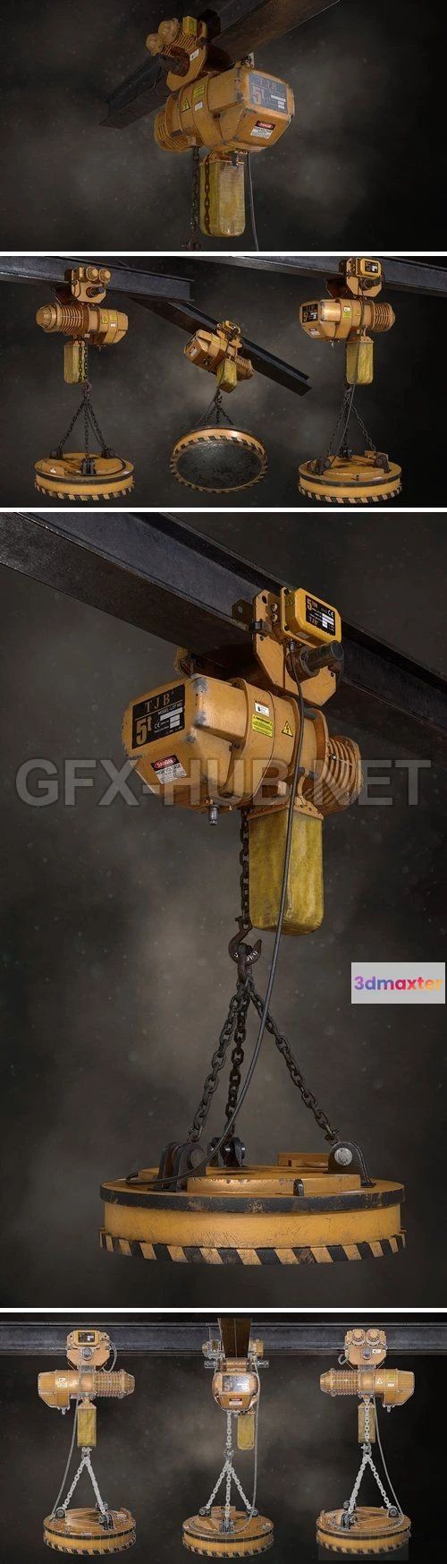 1185684 - PBR Game 3D Model - Industrial Magnet