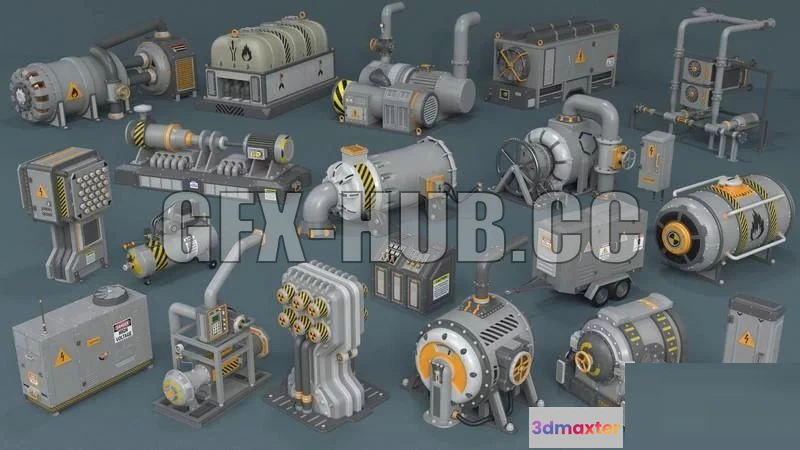 1185704 - PBR Game 3D Model - Industrial Units