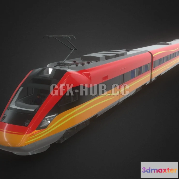 1185726 - PBR Game 3D Model - Intercity Train