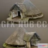 1185752 - PBR Game 3D Model - Iron Age Roundhouse Reconstruction