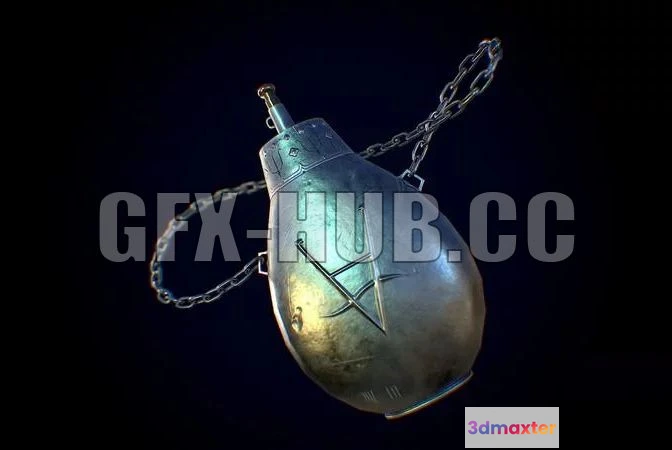 1185756 - PBR Game 3D Model - Iron Flask