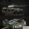 1185768 - PBR Game 3D Model - IS-2 Tank