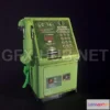 1185818 - PBR Game 3D Model - Japanese Public Telephone