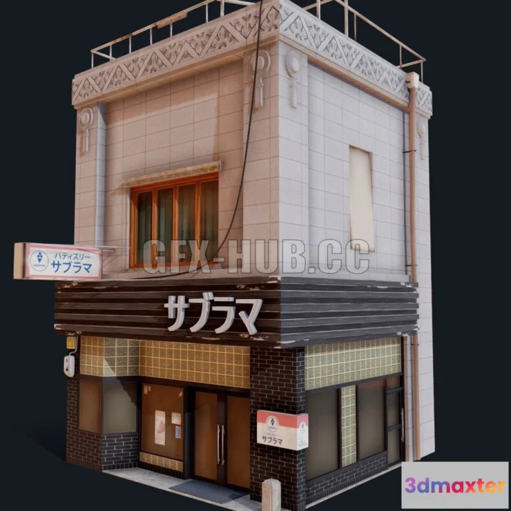 1185822 - PBR Game 3D Model - Japanese Style Shop