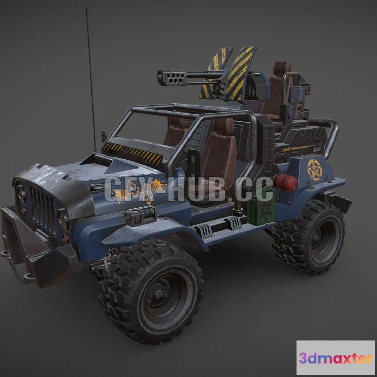 1185834 - PBR Game 3D Model - Jeep Game