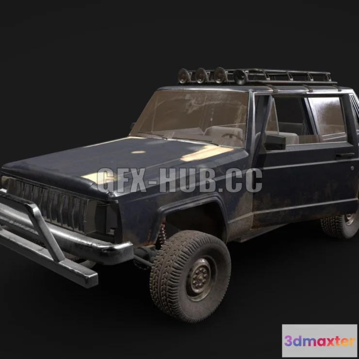 1185836 - PBR Game 3D Model - Jeep Grand Cherokee 1990