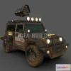 1185838 - PBR Game 3D Model - Jeep Police Car