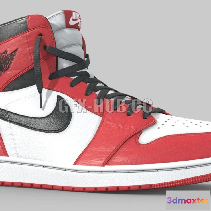 1185876 - PBR Game 3D Model - Jordan 1 Retro High OG Chicago