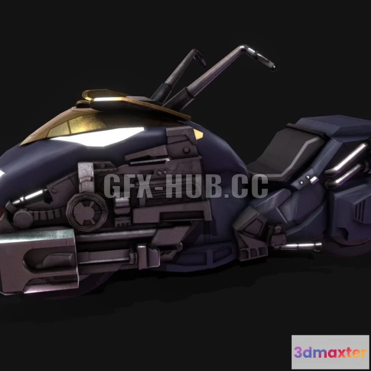 1185888 - PBR Game 3D Model - Judge Dredd Lawamster