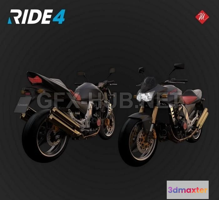 1185940 - PBR Game 3D Model - Kawasaki Z 1000 2006