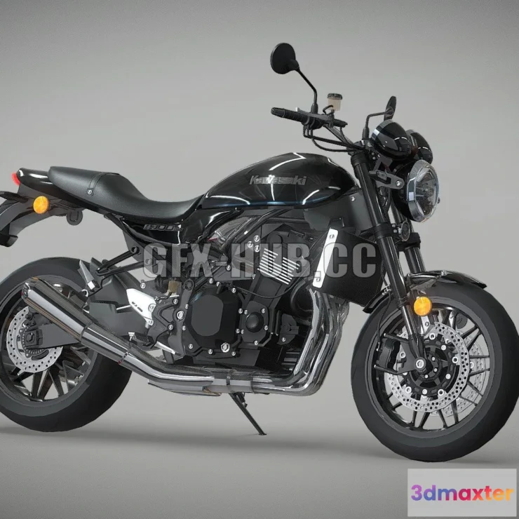 1185946 - PBR Game 3D Model - Kawasaki Z900RS