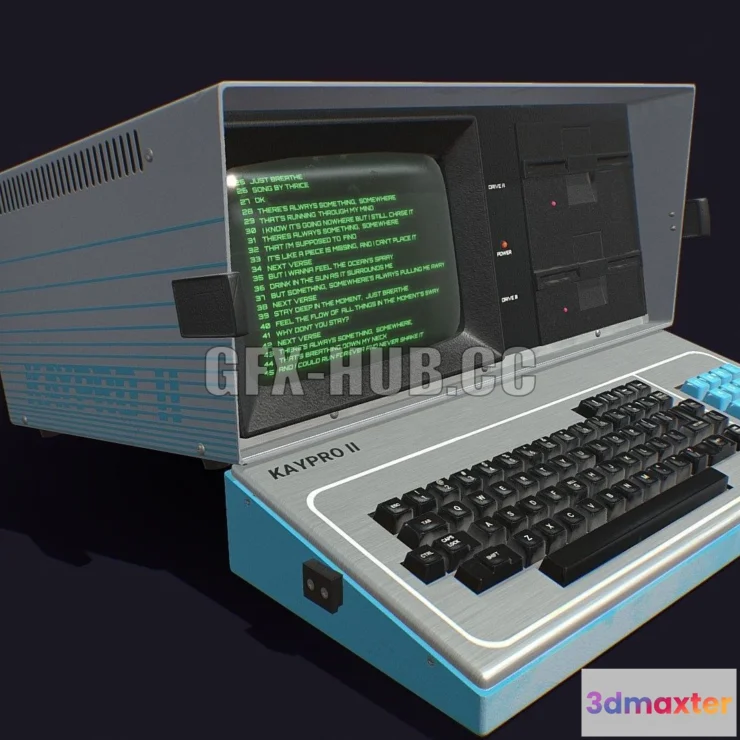 1185958 - PBR Game 3D Model - KayPro 2 Computer