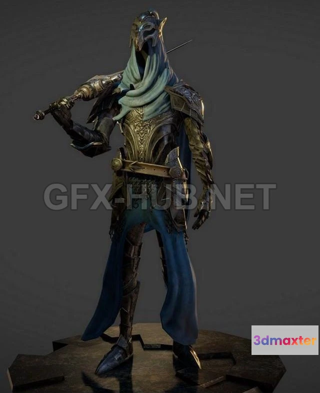 1186010 - PBR Game 3D Model - Knight Artorias