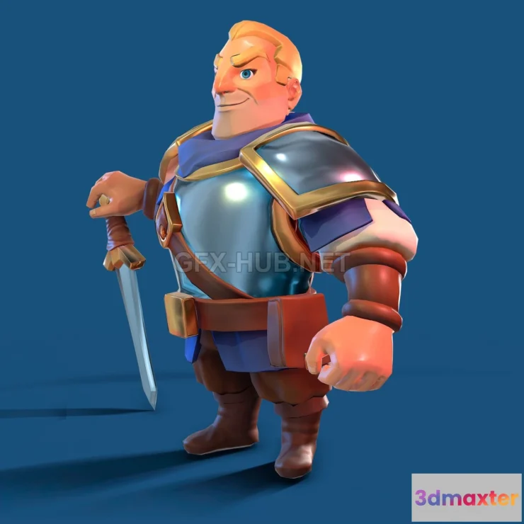 1186012 - PBR Game 3D Model - Knight Clash Character