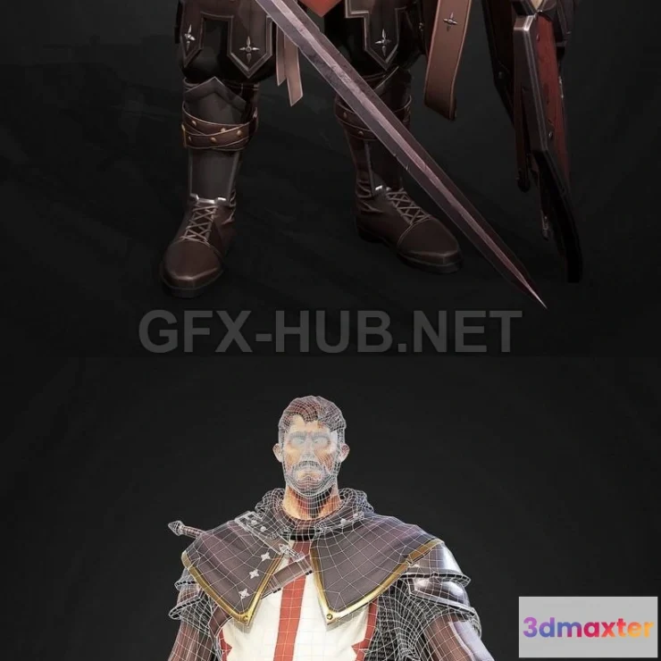 1186020 - PBR Game 3D Model - Knight