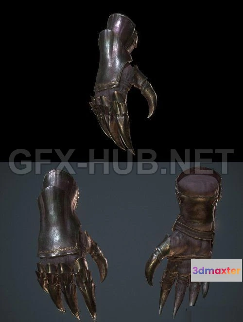 1186022 - PBR Game 3D Model - Knights Gauntlet