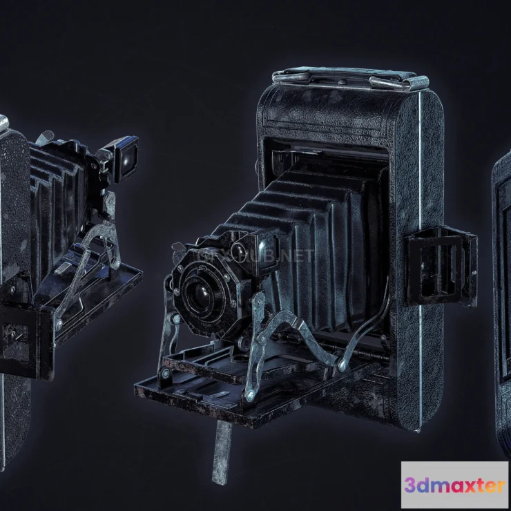 1186024 - PBR Game 3D Model - Kodak Folding Camera