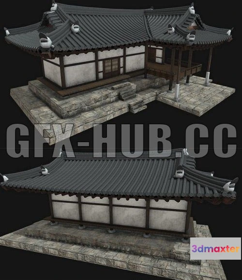 1186040 - PBR Game 3D Model - Korean Traditional House