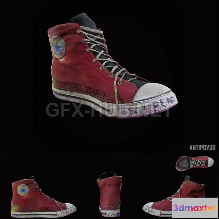 1186060 - PBR Game 3D Model - Krosy Shoes PBR