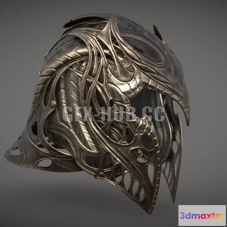 1186062 - PBR Game 3D Model - Krypton Helmet