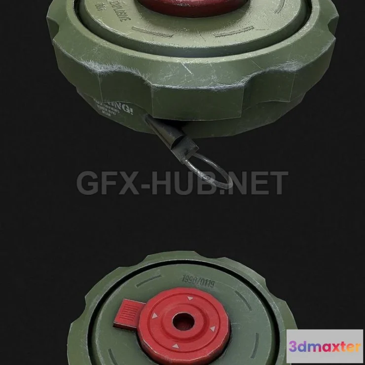 1186114 - PBR Game 3D Model - Land Mine