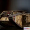 1186118 - PBR Game 3D Model - Landship WWI Heavy Tank PBR