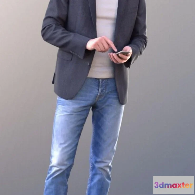 1186138 - PBR Game 3D Model - Lars 10423 Standing Casual Man Low poly