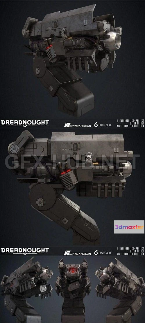 1186142 - PBR Game 3D Model - Laser Turret (max, fbx, obj)