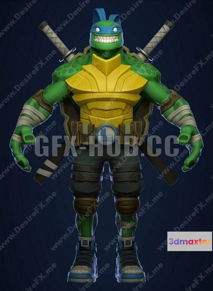 1186206 - PBR Game 3D Model - Leonardo TMNT PBR