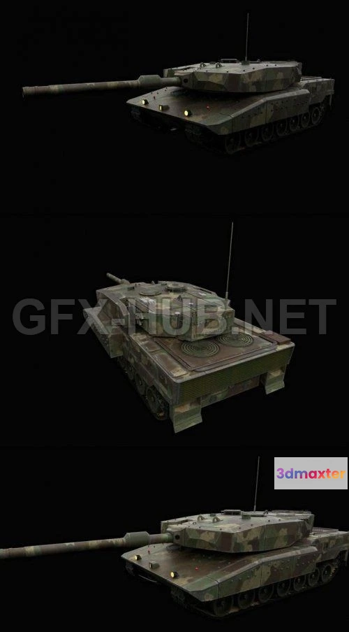 1186208 - PBR Game 3D Model - Leopard 2 Tank PBR