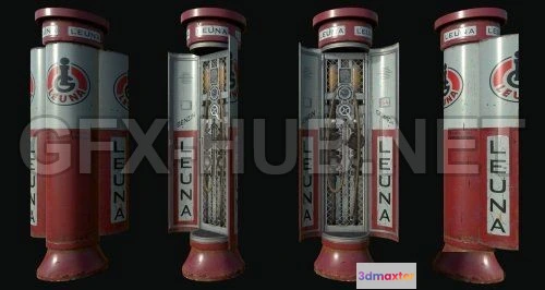 1186214 - PBR Game 3D Model - Leuna Gas Station
