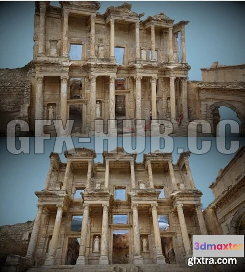 1186230 - PBR Game 3D Model - Library of Celsus - Crowdsourced photogrammetry