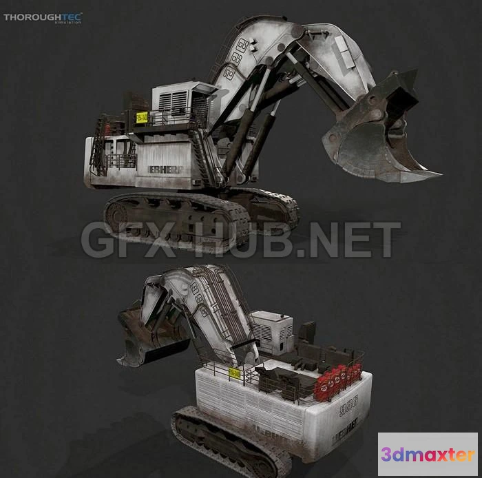 1186232 - PBR Game 3D Model - LIEBHERR R996 Excavator