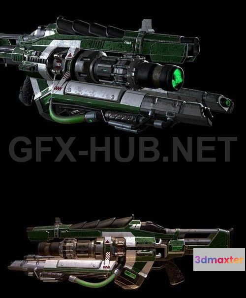 1186262 - PBR Game 3D Model - Link Gun