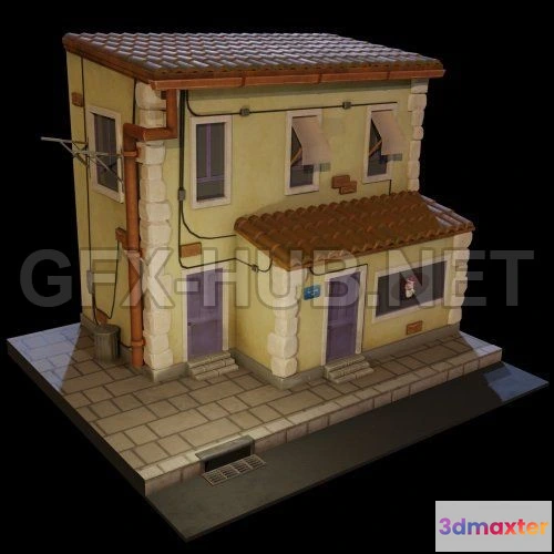 1186278 - PBR Game 3D Model - Little coffee house