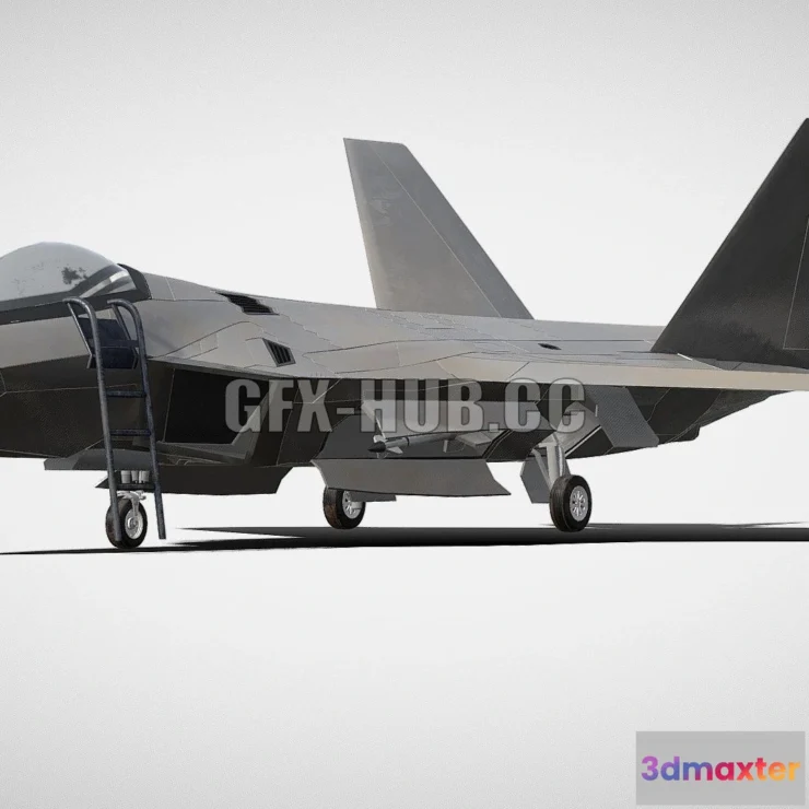 1186298 - PBR Game 3D Model - Lockheed Martin F-22 Raptor