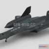 1186304 - PBR Game 3D Model - Lockheed SR-71 Blackbird