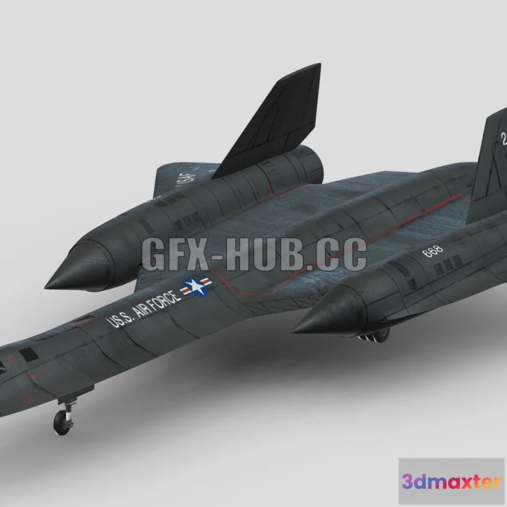 1186304 - PBR Game 3D Model - Lockheed SR-71 Blackbird