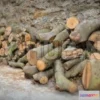 1186306 - PBR Game 3D Model - Logs Pile (obj, tex)