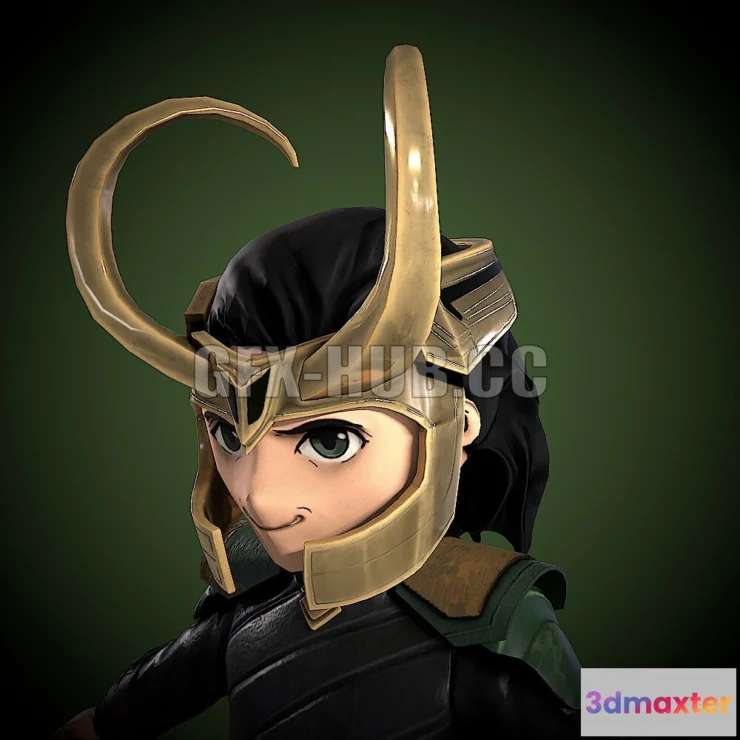 1186310 - PBR Game 3D Model - Loki Chibi PBR