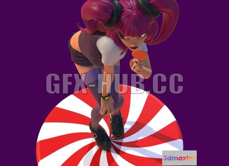 1186312 - PBR Game 3D Model - Lollipop Girl