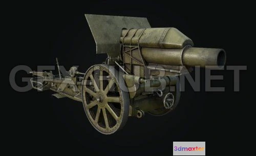 1186326 - PBR Game 3D Model - Longer 21 cm Morser