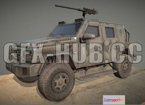 1186362 - PBR Game 3D Model - Low poly High detailed military armored 4×4 Sub