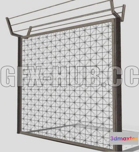 1186370 - PBR Game 3D Model - Low Poly Modular Fence 1