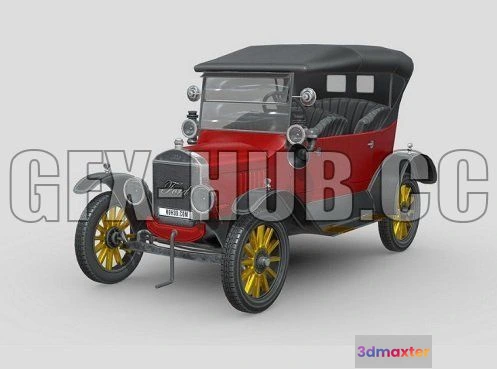 1186374 - PBR Game 3D Model - Low Poly Vintage Car