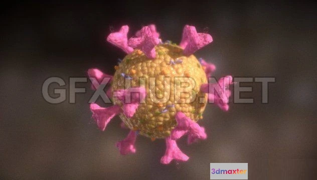 1186380 - PBR Game 3D Model - Lowpoly Coronavirus