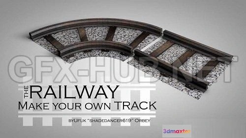 1186388 - PBR Game 3D Model - LowPoly Railway VR AR (3ds, fbx, obj, c4d)