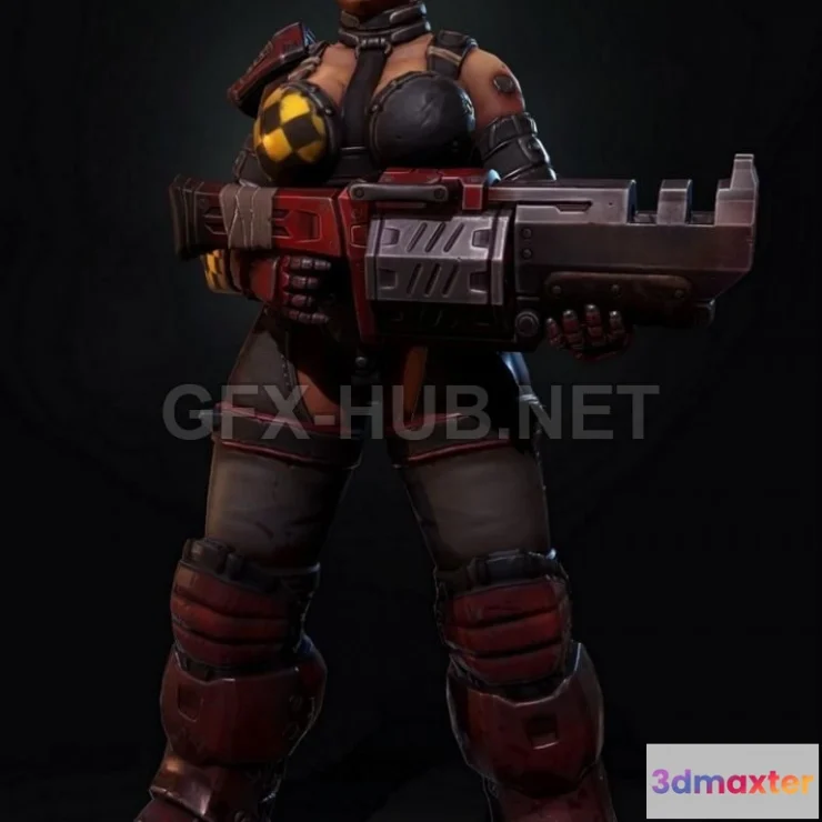 1186408 - PBR Game 3D Model - Lucy-Quake3 PBR